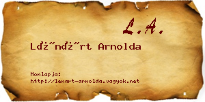 Lénárt Arnolda névjegykártya